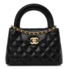 chanel 23k nano kelly shopper black