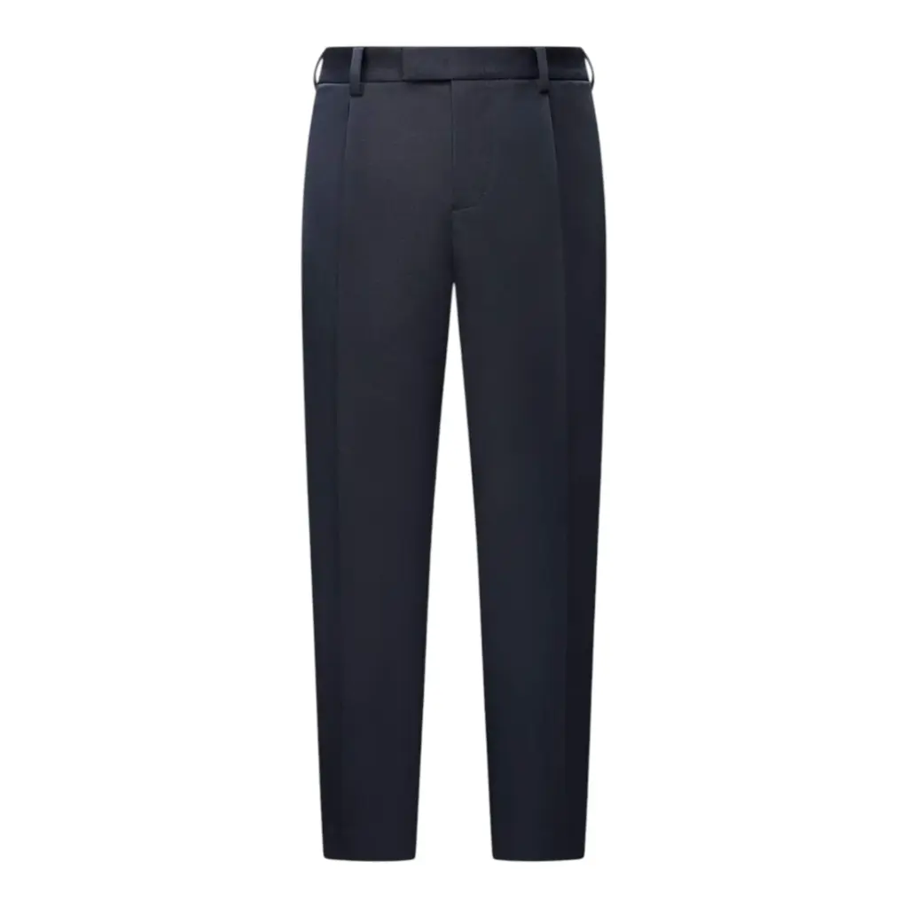 Tencel-Blend Long-Staple Cotton Trousers Blue