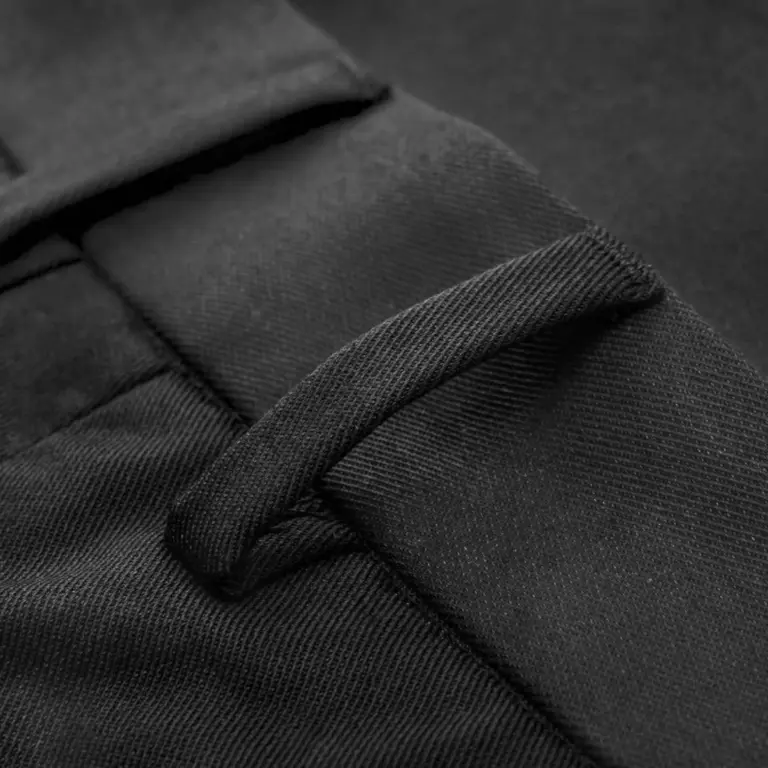 Tencel-Blend Long-Staple Cotton Trousers Black — Détail