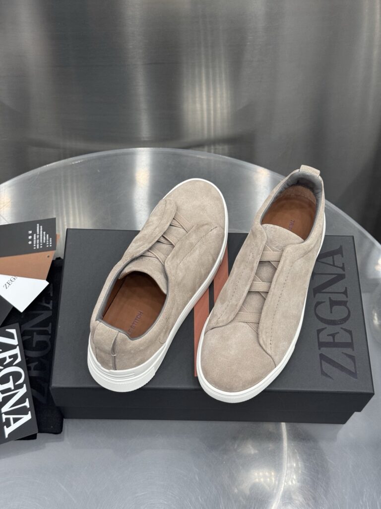 Grey Suede Triple Stitch Grey — Semelle & signature