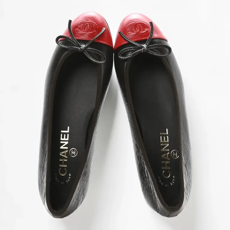 Ballet Flat Dark Brown & Red — Détail