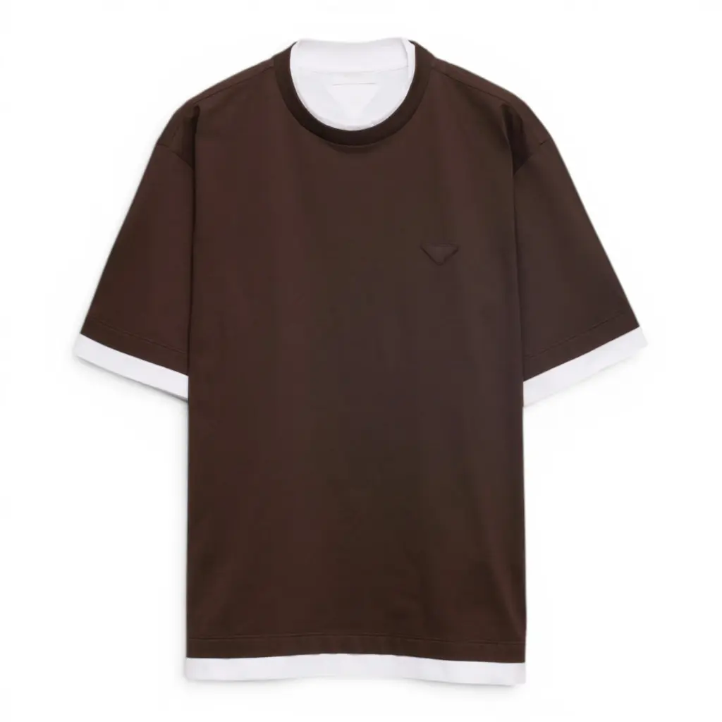 Dual Colour T-shirt Brown & White