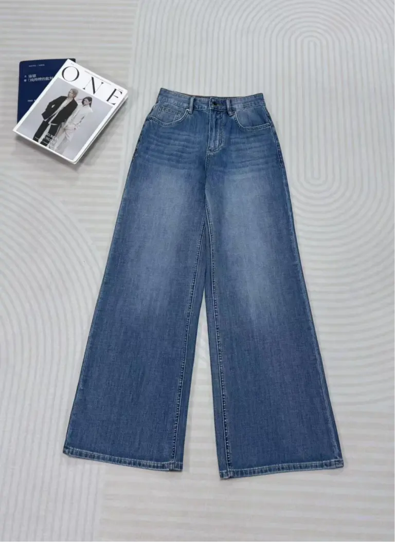High Waisted Bell-bottom Jeans Blue — Semelle & signature