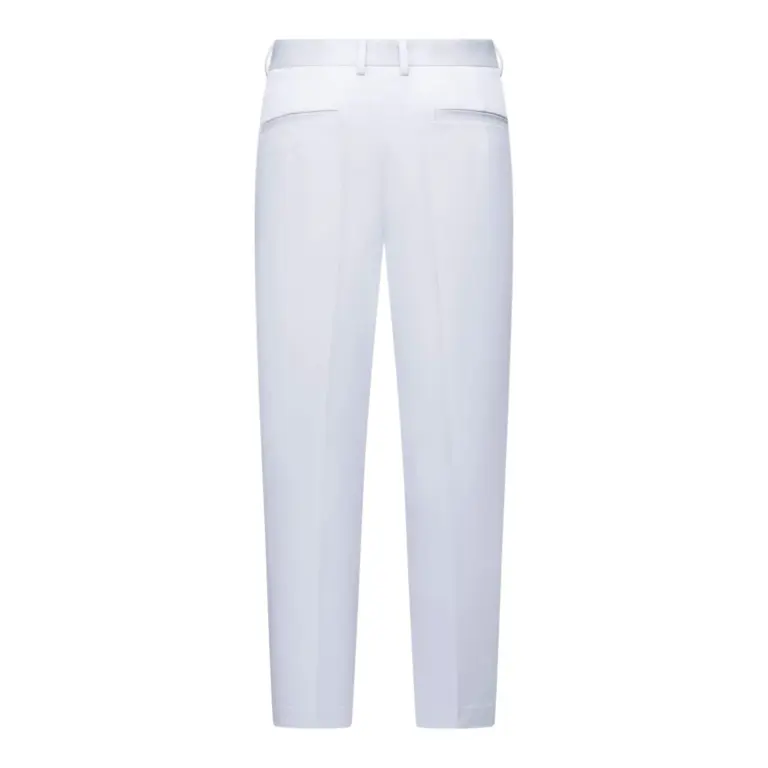 Tencel-Blend Long-Staple Cotton Trousers White — Profil