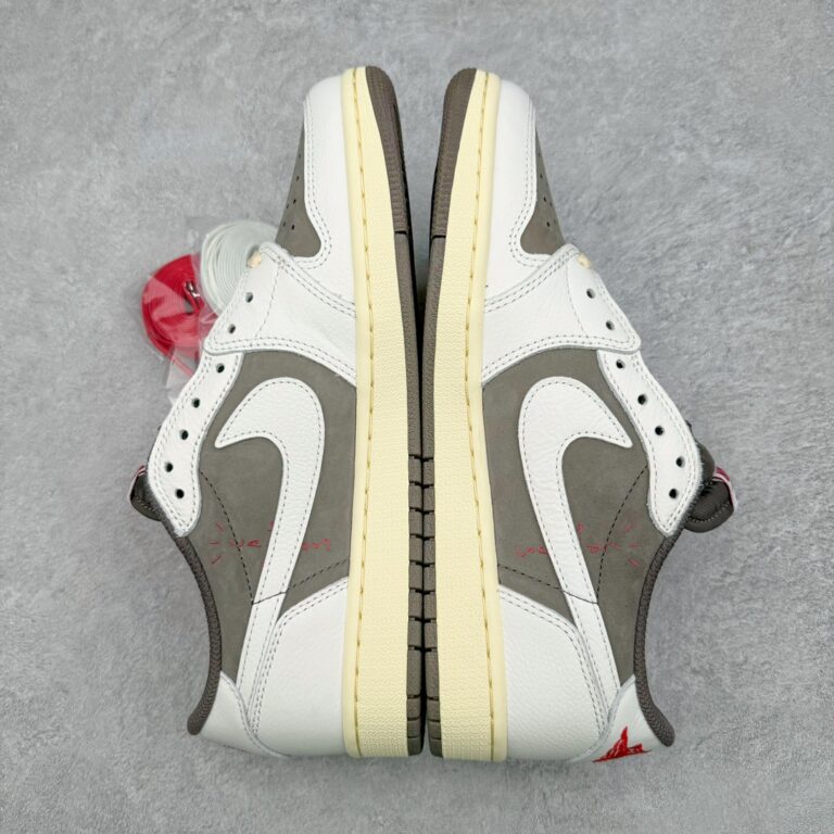 Air Jordan 1 Low x Travis Scott Sail and Ridgerock Olive / Beige / White — 