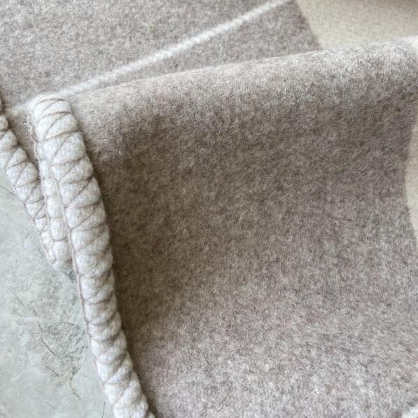 Avalon III Throw Blanket Beige — 