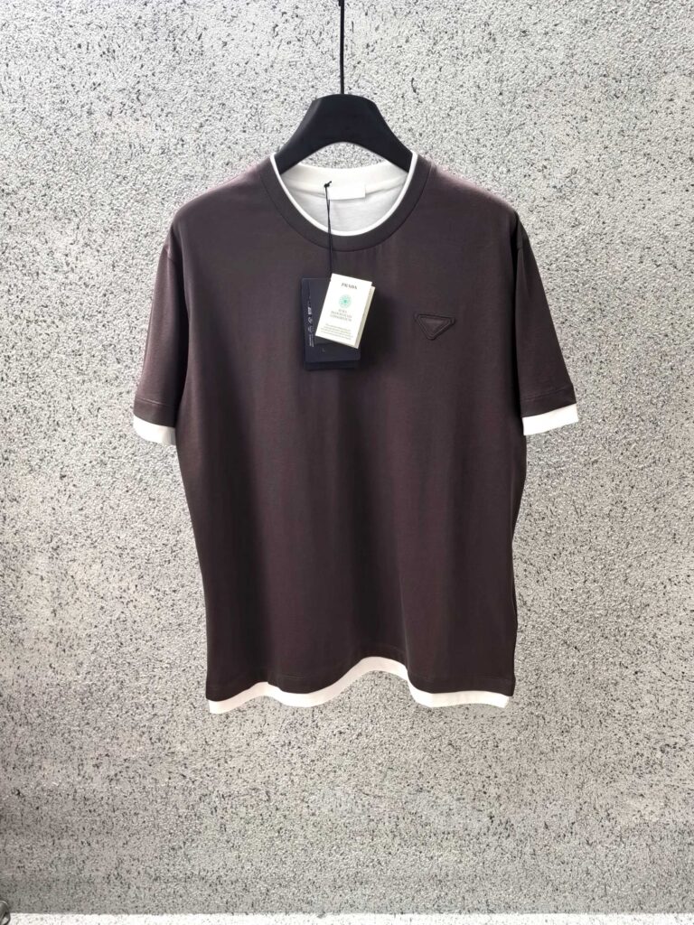 Dual Colour T-shirt Brown & White — Détail