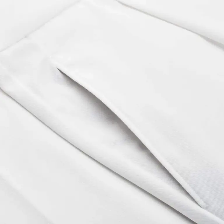 Tencel-Blend Long-Staple Cotton Trousers White — 