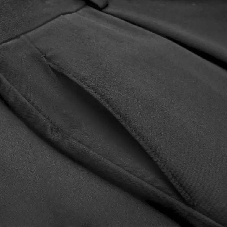 Tencel-Blend Long-Staple Cotton Trousers Black — Profil