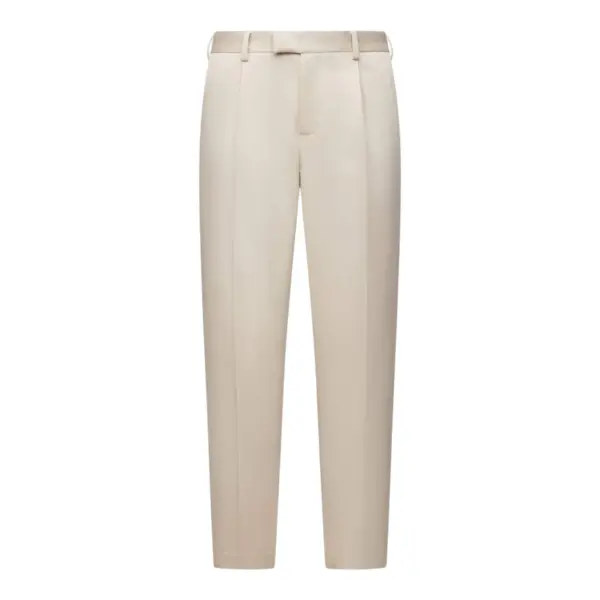 tom ford tencel blend long staple cotton trousers beige