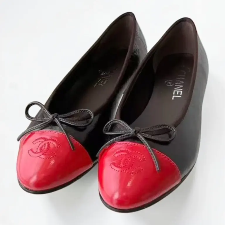 Ballet Flat Dark Brown & Red — Semelle & signature