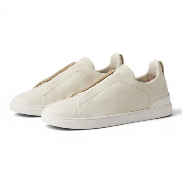 zegna white triple stitch secondskin