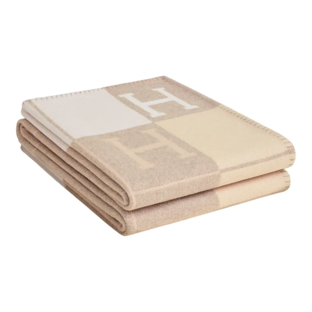 Avalon III Throw Blanket Beige