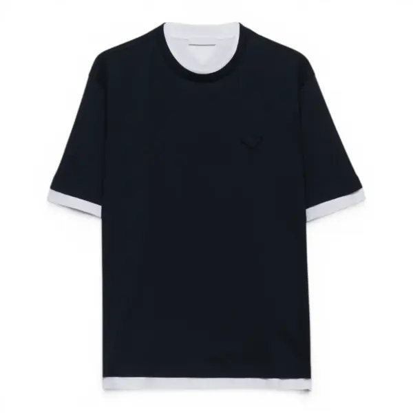 prada dual colour t shirt blue & white